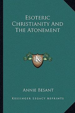 portada esoteric christianity and the atonement