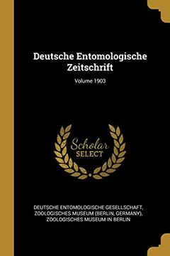 portada Deutsche Entomologische Zeitschrift; Volume 1903 (en Alemán)