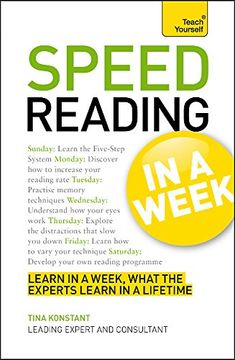 portada Speed Reading in a Week: How to Speed Read in Seven Simple Steps (Teach Yourself in a Week) 