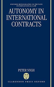 portada Autonomy in International Contracts (en Inglés)