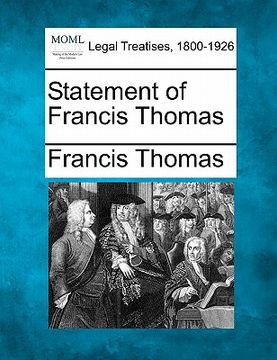 portada statement of francis thomas (en Inglés)