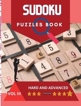 portada Sudoku Puzzle Book: A challenging sudoku book with puzzles and solutions hard and advanced, very fun and educational. (in English)