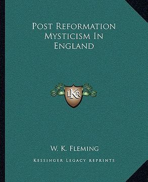 portada post reformation mysticism in england (en Inglés)