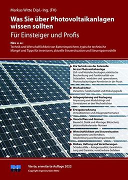 portada Was sie Über Photovoltaikanlagen Wissen Sollten (en Alemán)