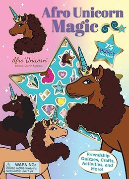 portada Afro Unicorn: Afro Unicorn Magic (Puffy Stickers) 