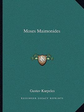 portada moses maimonides (in English)