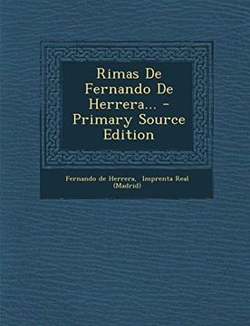 portada Rimas de Fernando de Herrera.   - Primary Source Edition