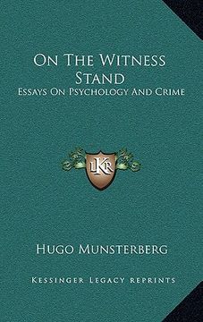 portada on the witness stand: essays on psychology and crime (in English)