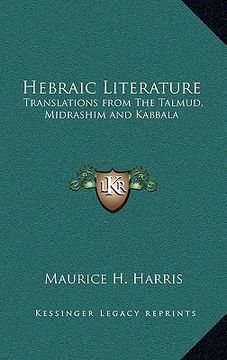 portada hebraic literature: translations from the talmud, midrashim and kabbala