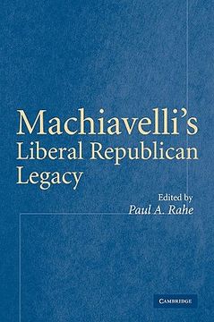 portada Machiavelli's Liberal Republican Legacy Paperback (en Inglés)