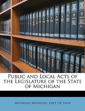 portada public and local acts of the legislature of the state of michigan (in English)