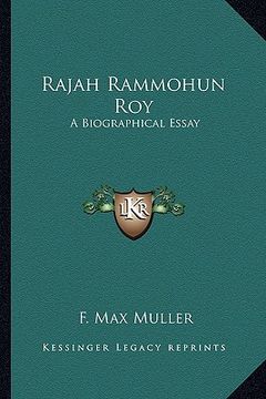portada rajah rammohun roy: a biographical essay (en Inglés)