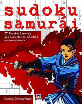 portada Sudoku Samurai: 77 Sudokus Samurais que Aumentan su Dificultad Progresivamente