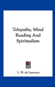 portada telepathy, mind reading and spiritualism