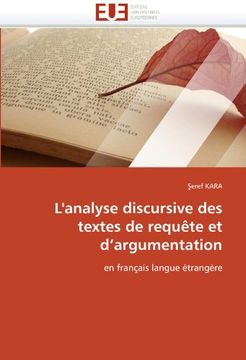 portada L'Analyse Discursive Des Textes de Requete Et D'Argumentation