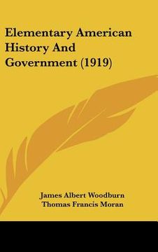 portada elementary american history and government (1919) (in English)