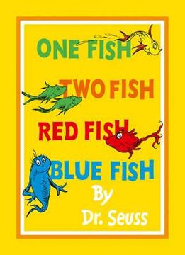 portada one fish, two fish, red fish, blue fish. dr. seuss (en Inglés)