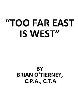 portada "Too far East is West" (en Inglés)