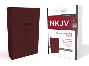portada Nkjv, Value Thinline Bible, Leathersoft, Burgundy, red Letter Edition, Comfort Print (in English)