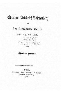 portada Christian Friedrich Scherenberg und das literarische Berlin von 1840 bis 1860 (en Alemán)