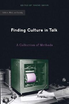 portada finding culture in talk: a collection of methods (en Inglés)