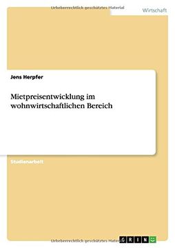 portada Mietpreisentwicklung im wohnwirtschaftlichen Bereich (German Edition)