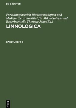 portada Limnologica, Band 1, Heft 3, Limnologica Band 1, Heft 3 (en Alemán)