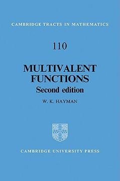 portada Multivalent Functions (Cambridge Tracts in Mathematics) (en Inglés)
