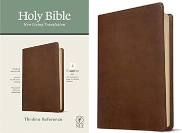 portada Nlt Thinline Reference Bible, Filament Enabled Edition: New Living Translation, Rustic Brown Leatherlike, Filament Enabled, Thinline Reference (en Inglés)