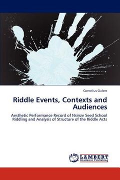 portada riddle events, contexts and audiences (en Inglés)