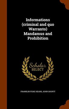 portada Informations (criminal and quo Warranto) Mandamus and Prohibition