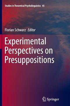 portada Experimental Perspectives on Presuppositions