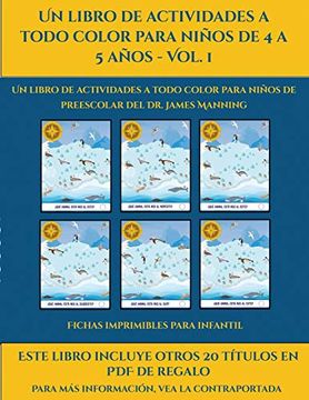 portada Fichas Imprimibles Para Infantil (un Libro de Actividades a Todo Color Para Niños de 4 a 5 Años - Vol. 1): Este Libro Contiene 30 Fichas con Actividades a Todo Color Para Niños de 4 a 5 Años (in Spanish)