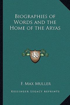 portada biographies of words and the home of the aryas