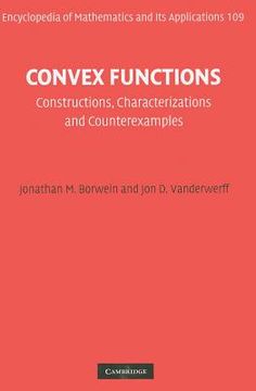 portada Convex Functions Hardback (Encyclopedia of Mathematics and its Applications) (en Inglés)