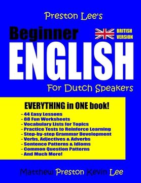 portada Preston Lee's Beginner English For Dutch Speakers (British Version) (en Inglés)