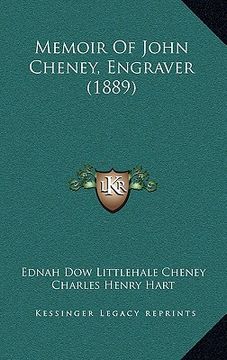 portada memoir of john cheney, engraver (1889) (en Inglés)