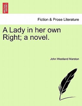 portada a lady in her own right; a novel. (in English)