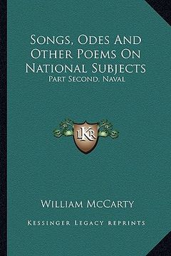 portada songs, odes and other poems on national subjects: part second, naval