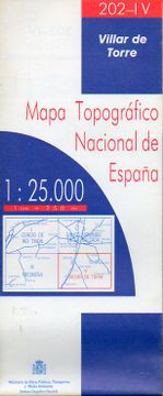portada mapa topográfico nacional de españa. escala 1:25.000. 202-iv. villar de torre.