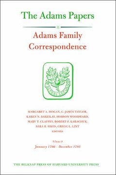 portada Adams Family Correspondence, Volume 9: January 1790 – December 1793 (Adams Papers) (en Inglés)