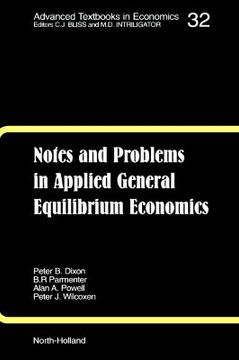 portada notes and problems in applied general equilibrium economics (en Inglés)