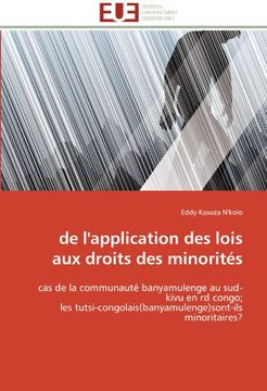 portada de L'Application Des Lois Aux Droits Des Minorites