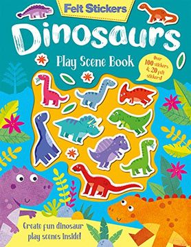 portada Felt Stickers Dinosaur Play Scene Book (en Inglés)