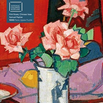 portada Adult Jigsaw Puzzle National Galleries Scotland - Samuel Peploe: Pink Roses, Chinese Vase: 1000-Piece Jigsaw Puzzles (en Inglés)