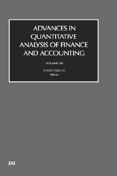 portada advances in quantitative analysis of finance and accounting (en Inglés)