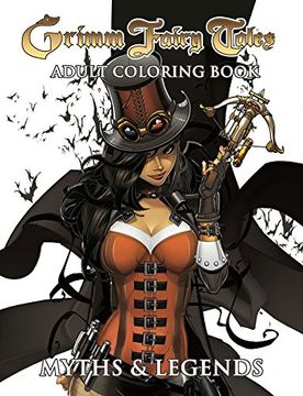 portada Grimm Fairy Tales Adult Coloring Book Myths & Legends (en Inglés)