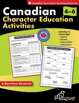 portada Canadian Character Education Activities Grades 4-6 (en Inglés)