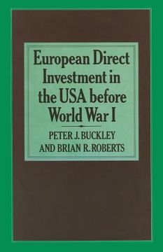 portada European Direct Investment in the U.S.A. Before World War I (en Inglés)
