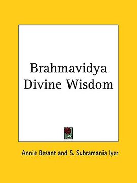 portada brahmavidya divine wisdom (en Inglés)